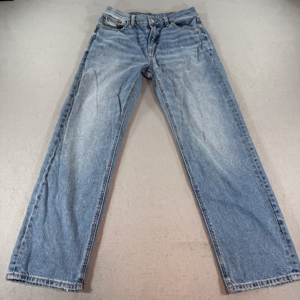 American Eagle Ex Boyfriend Jeans Womens 6/8 Straight Leg‎ Medium Wash